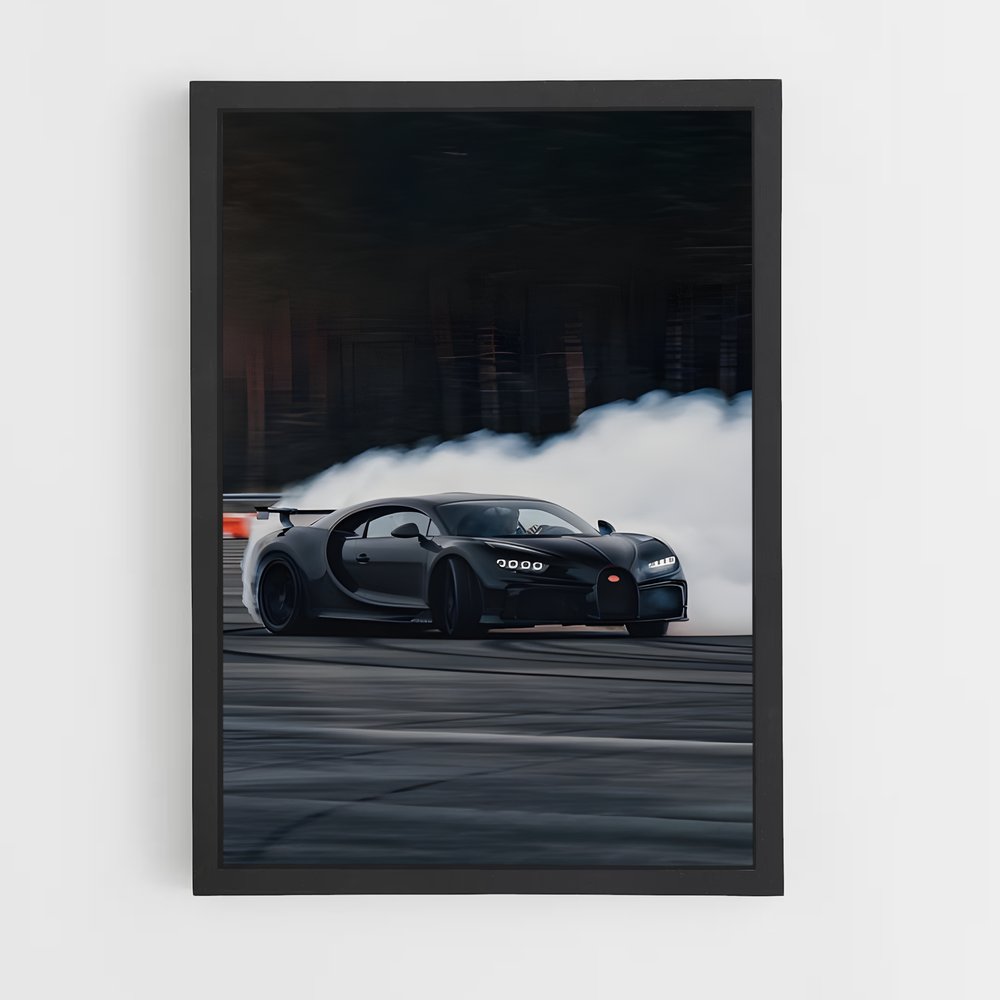 Poster Fumée et Vitesse – affiche Bugatti (vue 2)